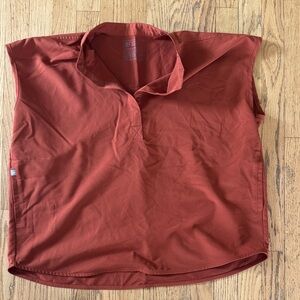 Figs Women's Orange Scrub Top